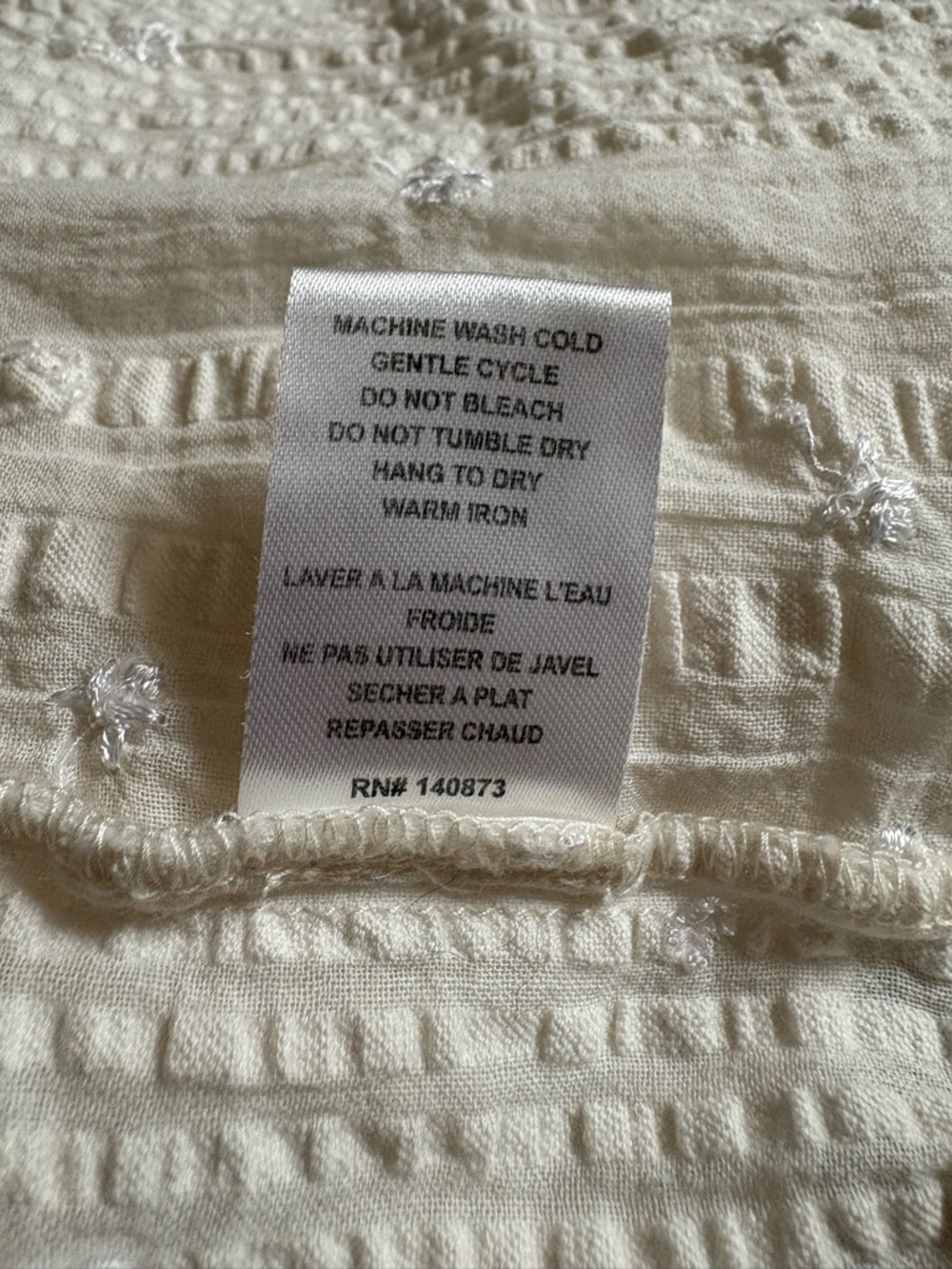 LoveShackFancy Nora Top Antique White Ivory Size Small - Picture 6 of 6